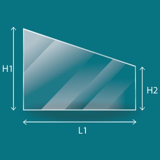 Cristal Supra TRIVIK (lado derecho) - Vidrio Trapecio