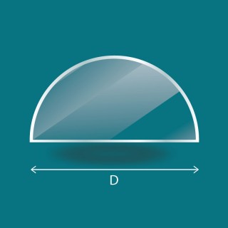 Verre demi-cercle découpe sur mesure pour poele et insert - Capska Verre demi-cercle découpe sur mesure pour poele et insert - Capska