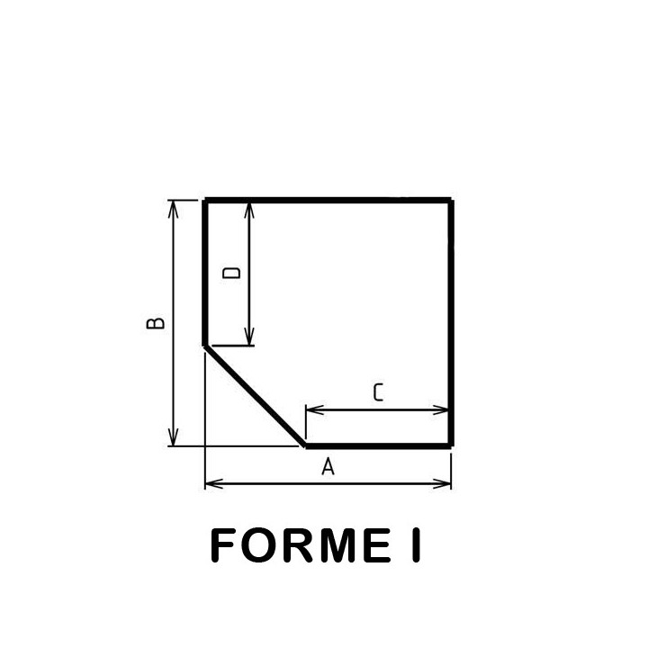 Piastra di pavimento in vetro quadrata con 1 angolo tagliato 100x100cm - Capska Piastra di pavimento in vetro quadrata con 1 angolo tagliato 100x100cm - Capska