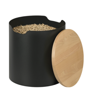 Almacenamiento de pellets en barriles para chimeneas y estufas de leña - Capska