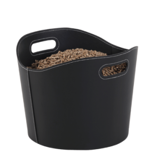 Rangement à granulés Gamma noir pour cheminée et poeles à bois - Capska
