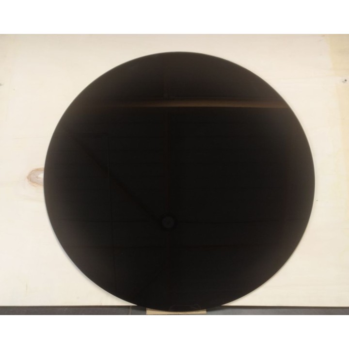 Placca pavimento vetro nero laccato rotonda 1000mm Placca pavimento vetro nero laccato rotonda 1000mm