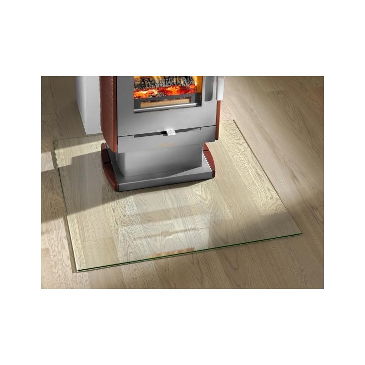 Quadratische Glasbodenplatte 100x100cm für Kamin - Capska