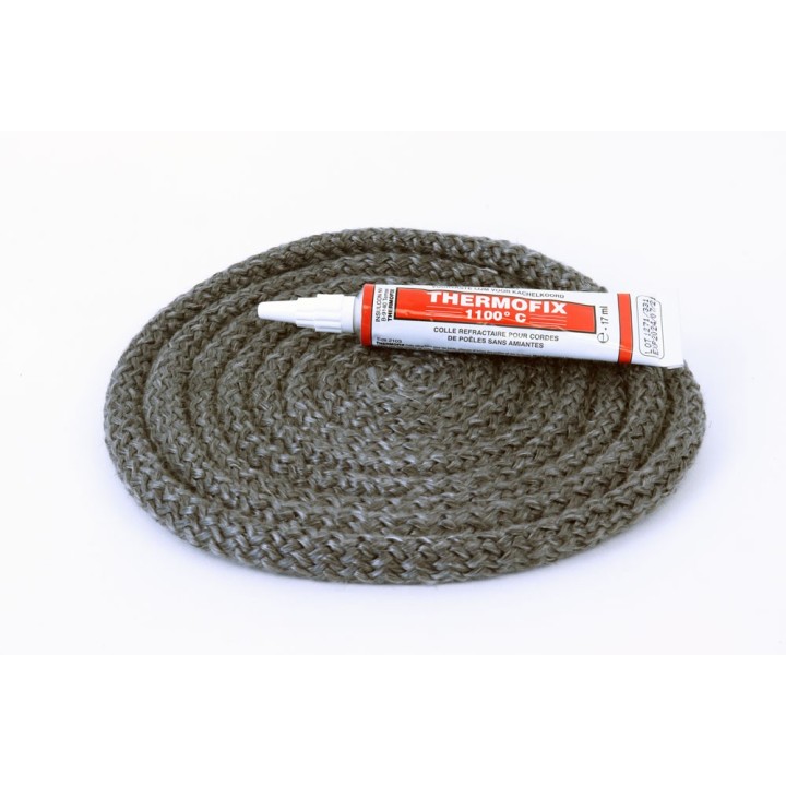 Guarnizione Rotonda Intrecciata ø 9 mm x 2,5 m + colla - Capska