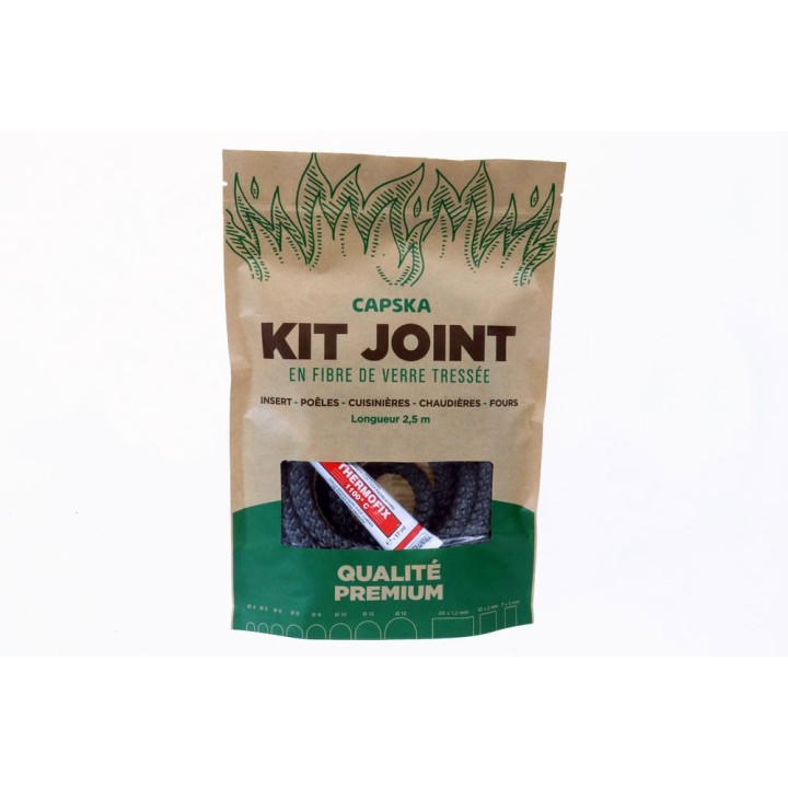 Joints ronds tressés Diamètre 8 mm x 2,5 m + colle - Capska