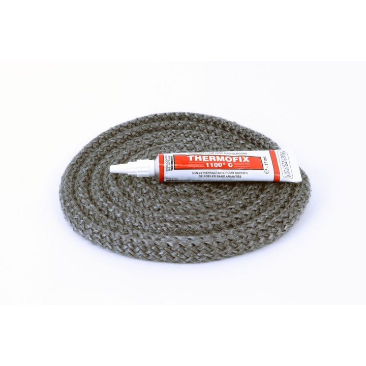 Junta Redonda Trenzada ø 11 mm x 2,5 m + pegamento - Capska
