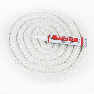 Geflochtene Dichtschnur (weiß) ø 15 mm x 2,5 m + Kleber - Capska