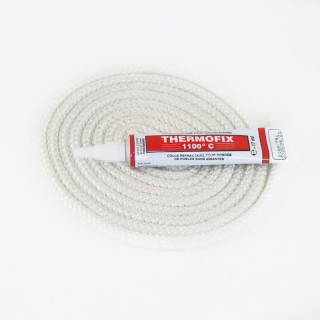 Geflochtene Dichtschnur (weiß) ø 6 mm x 2,5 m + Kleber - Capska