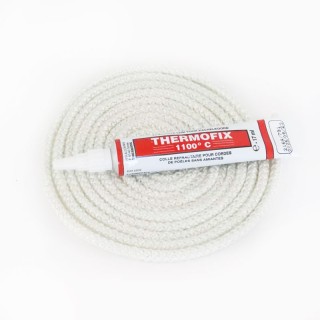 Guarnizione Rotonda Intrecciata (bianca) ø 5 mm x 2,5 m + colla - Capska