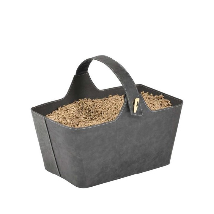 Yotta Anthracite Grey Wood Storage Bin - Capska