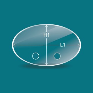 Vitre ovale ou ellipse vitrocéramique découpée sur mesure - Capska