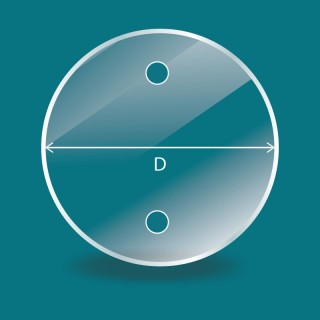 Round Glass for Fireplace Insert with Hole – Heat-Resistant & durable