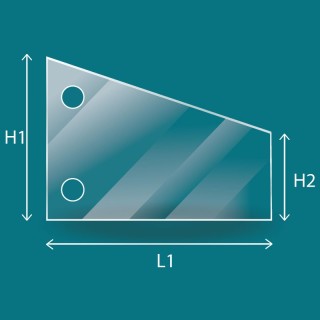 Vidre pla en forma de trapezi rectangular, estufes de llenya i llars de foc – Capska