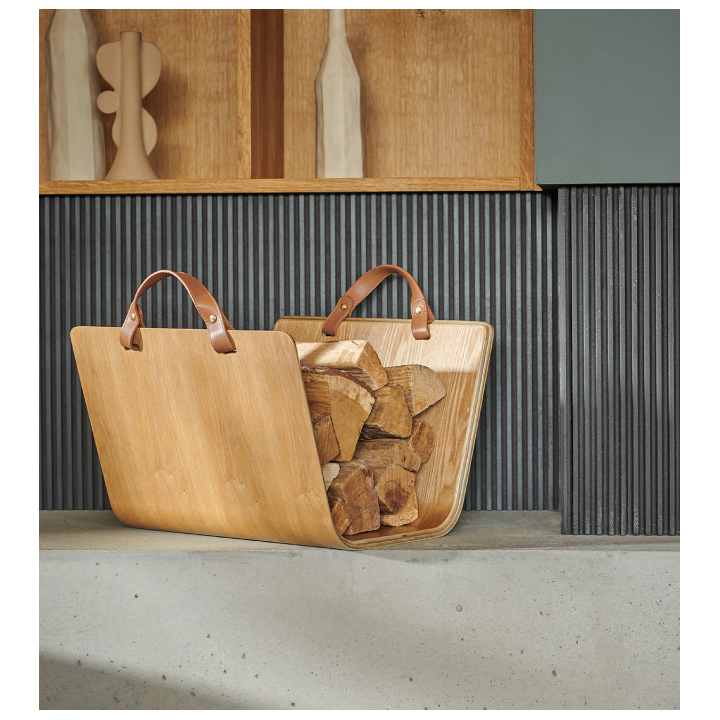 Range-bûches Madera en polyuréthane Bois naturel - Capska