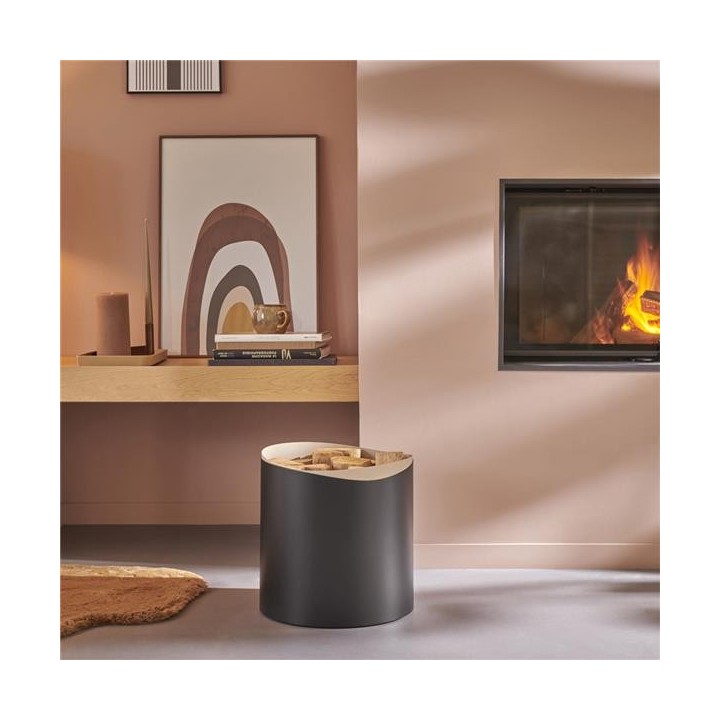 Range-bûches en Acier Sahara : Élégance et Praticité pour Votre Bois de Chauffage - Capska