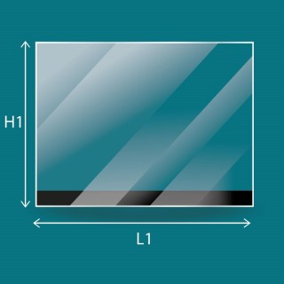 Fireplace MELANGE Glass - Rectangular Screen-printed Panel