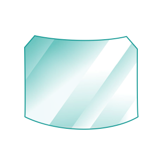 Arco CHAMONIX Glass Panel - Curved for Wood Burning Stove