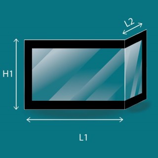 Axis (751+443)X521 Glass - Fireplace Insert Panel