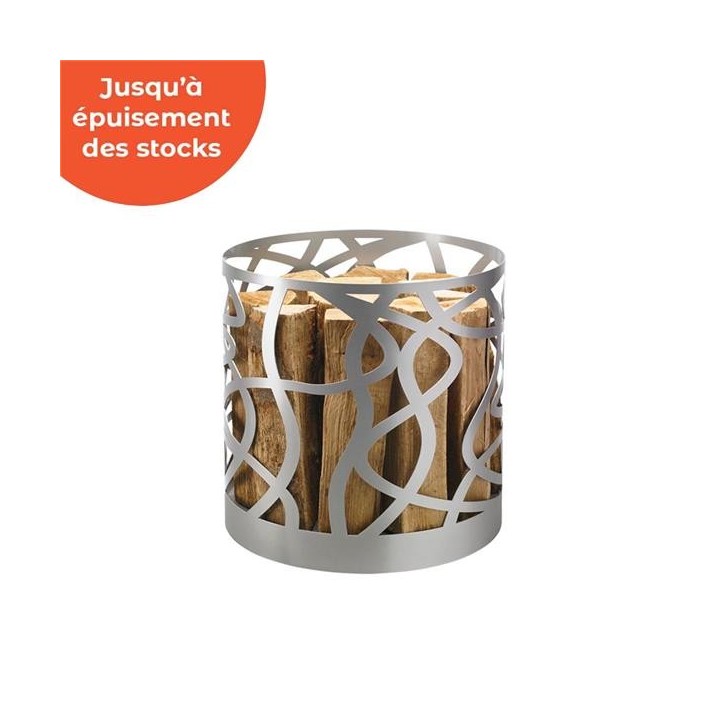 VOLUTO Steel Grey Log Holder - Capska