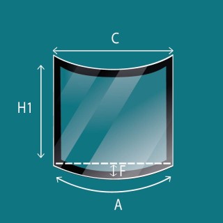 Wanders SWING Glass - Curved Glass Panel for Wood Burning Stove