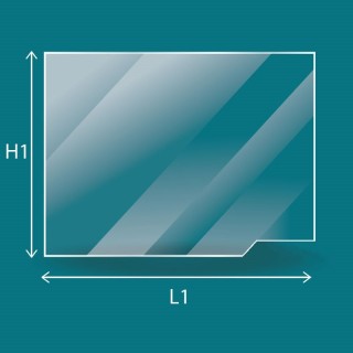 Vitre Jotul F166 - Verre Rectangle pour poêle à bois