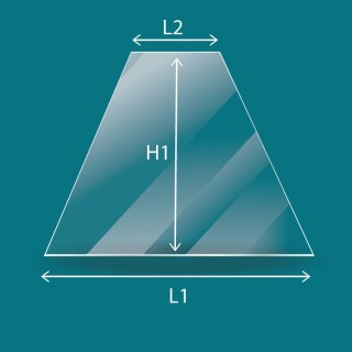 Godin LUXOR III Glass - Isoceles Trapezoid Panel for Wood Burning Stove