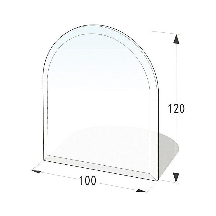 Vetro da pavimento arc de cercle 100x120 cm 8 mm