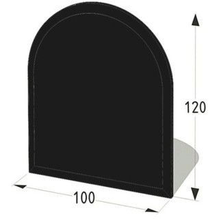 Hochwertige schwarze Glasbodenplatte 100x120 cm - 8 mm dick