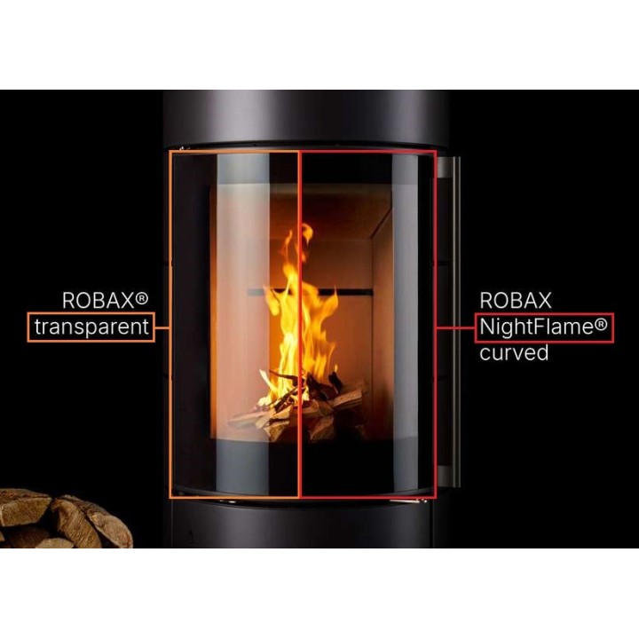 Supra CANATO Glas - Rechteck Kaminglas für Kaminofen
