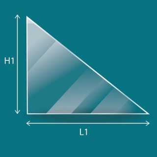 Vitre triangle rectangle pour insert ou poêle sur mesure - Capska