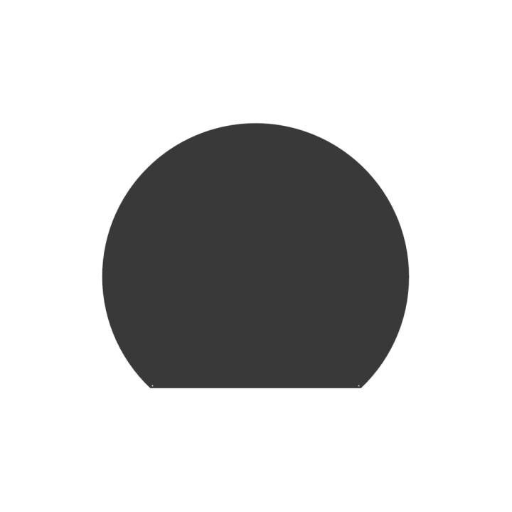 Round cut floor plate in gray steel for fireplaces and wood stoves - Capska Round cut floor plate in gray steel for fireplaces and wood stoves - Capska