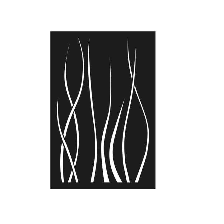 Piastra Ondulis nera, altezza 120 cm, per la protezione murale di stufe a legna o a pellet - Capska