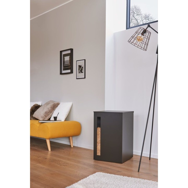 Titan Black Pelletlager für Kamine und Holzöfen - Capska