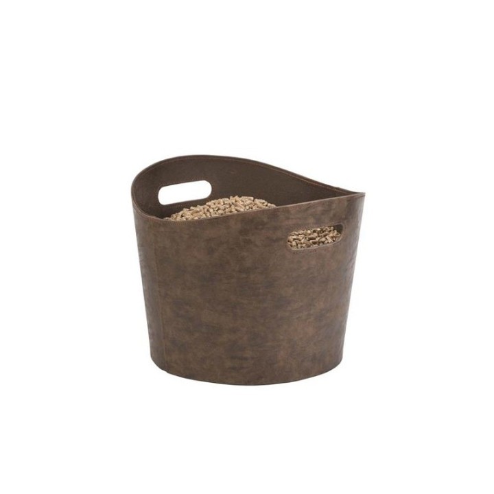 Gamma Brown Pellet Storage for Fireplaces and Wood Stoves - Capska
