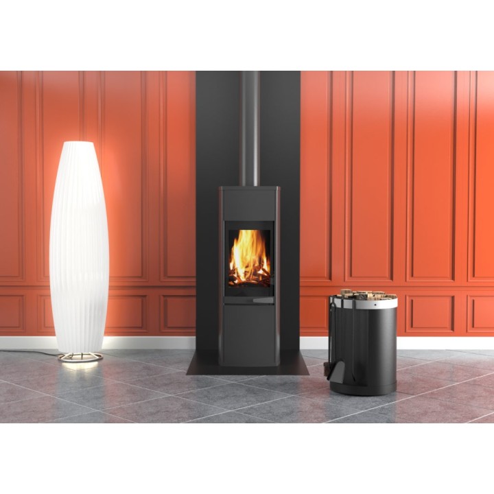 Placa protectora vertical lisa Color negro - Altura 120cm para estufa - Capska Placa protectora vertical lisa Color negro - Altura 120cm para estufa - Capska