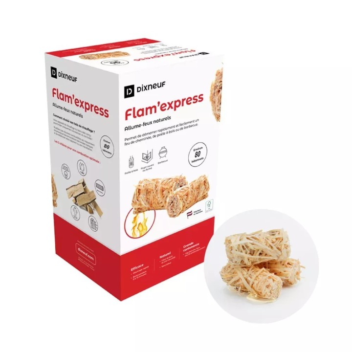 Box Flam'Express Dixneuf - Display 60 Schachteln Holzwolle-Anzünder