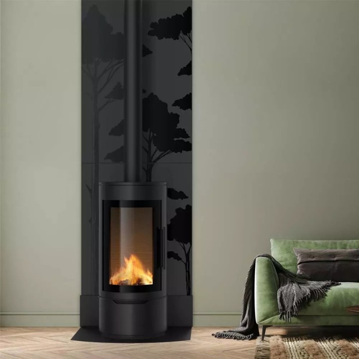 Wall Protection Low Canopy Dixneuf 81x120 cm Frosted Black N3