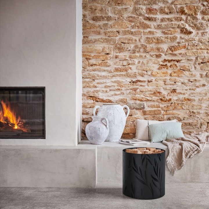 Range Bûches Dixneuf Olympe Noir Givré (N3) - Acier Français