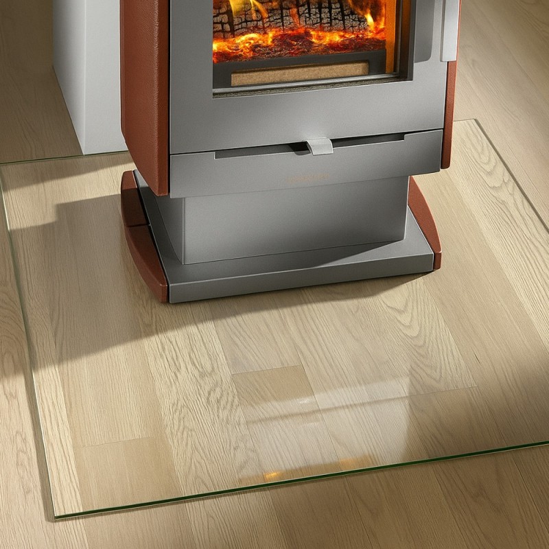 Bodenplatte aus Glas Quadrat 75x75cm für Holzöfen - Capska Bodenplatte aus Glas Quadrat 75x75cm für Holzöfen - Capska