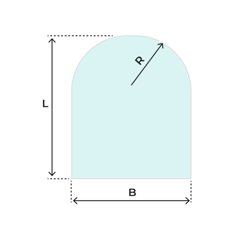 Piastra di vetro curva rettangolare 100x100cm - Capska Piastra di vetro curva rettangolare 100x100cm - Capska