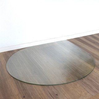 Glass Floor Protection Plate Drop Shape Diameter 100cm - Capska Glass Floor Protection Plate Drop Shape Diameter 100cm - Capska