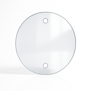 Cristal para Estufa Perforado Redondo - vidrio resistente a altas temperaturas