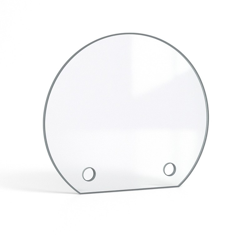 Vidrio plano redondo cortado en vidrio vitrocerámico para insert o estufa de leña - Capska Vidrio plano redondo cortado en vidrio vitrocerámico para insert o estufa de leña - Capska