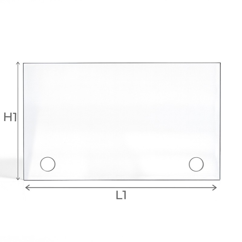 Vidrio plano rectángulo o cuadrado en vidrio vitrocerámico para insert o estufa de leña - Capska Vidrio plano rectángulo o cuadrado en vidrio vitrocerámico para insert o estufa de leña - Capska