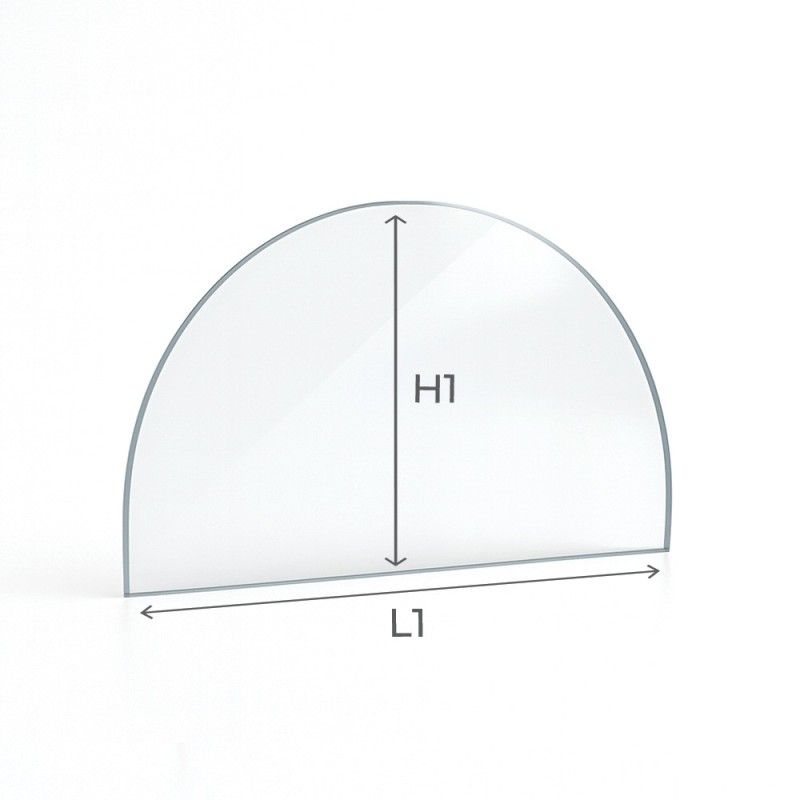 Custom Half-Circle Glass Cut for Stoves - Capska Custom Half-Circle Glass Cut for Stoves - Capska