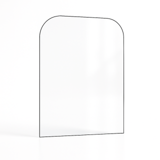 Glass with 2 rounded corners custom cut for inserts - Capska Glass with 2 rounded corners custom cut for inserts - Capska