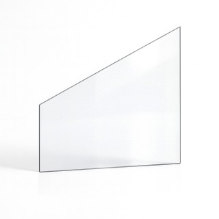 Glass for log burner or fireplace in trapezium shape 4mm - Capska Glass for log burner or fireplace in trapezium shape 4mm - Capska