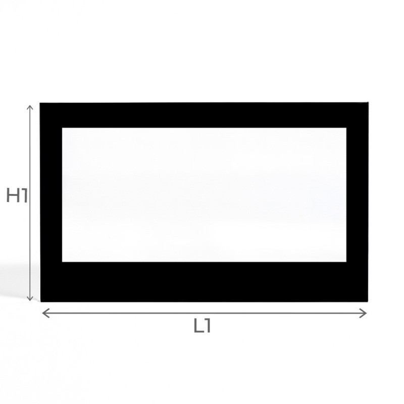 Vitre Haas Sohn LONDON,LONDON II - Verre Rectangle Sérigraphié pour poêle à bois