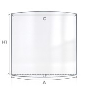 Vitre Hark VIVERA - Verre Courbe pour poêle à bois Vitre Hark VIVERA - Verre Courbe pour poêle à bois