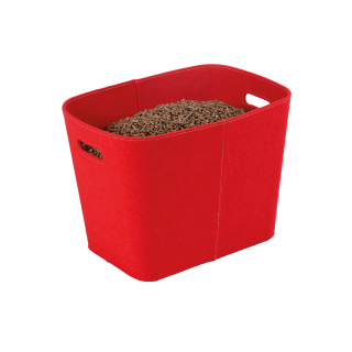 Rangement Bois/Granules Feutrine Rouge Felt Rangement Bois/Granules Feutrine Rouge Felt